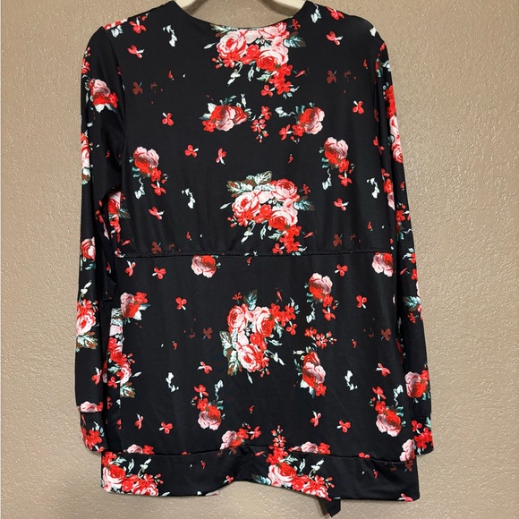 Kimono - No brand - black with roses - S - Picture 4 of 4